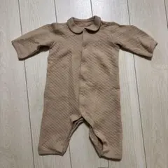 UNIQLO ベージュ　キルトカバーオール　長袖70cm