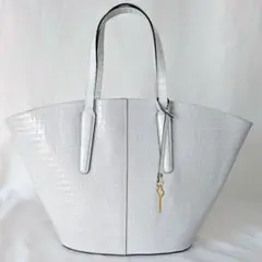 ✨極美品✨ ジャンニキャリーニ トートバッグ クロコ型押し Keyチャーム 鍵