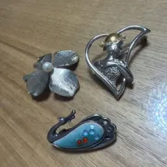 ブローチ3点セット
