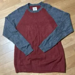 OLD NAVY カシミヤセーター 赤・グレー ラグランLサイズ