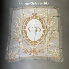 vintage Christian Dior silk Large scarfのサムネイル