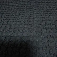 生地　ブラックワッフル生地　224cm