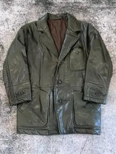 90s ISSEI MIYAKE イッセイミヤケ　シープスキン　レザージャケット イッセイミヤケISSEY MIYAKEジップショールカラーレザー