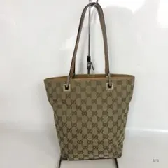 GUCCI グッチ トートバッグ バッグ GGキャンバス キャンバス レザー 茶のサムネイル