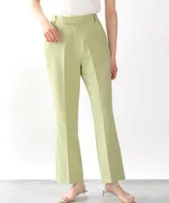 LOWRYS FARM DRYカラーフレアパンツ/グリーン/ローリズファーム