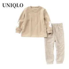 UNIQLO ユニクロミッフィーフリースパジャマベビーパジャマ 80cmベージュ