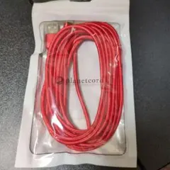 planetcord USBケーブル 3m レッド