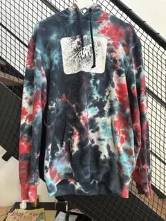 LEFLAH☆タイダイスウェットパーカー☆L☆赤☆WANIMA着用レフラー