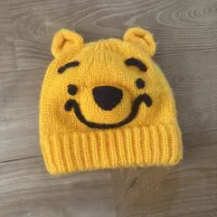 プーさん ニット帽子 イエロー