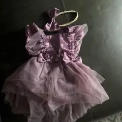 【美品】ベビー チュールドレス（リボン付き）
