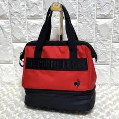 美品 ルコックスポルティフ カートバック 保冷 赤 黒