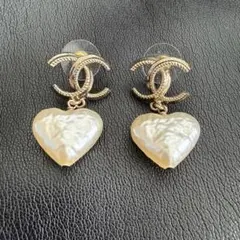 CHANEL ハートパール ピアス 美品