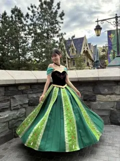 アナ雪　戴冠式アナ ドレス Mサイズ コスプレ Dハロ 仮装 ディズニーシー