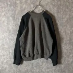 あ*ん様 90s USA製 タルテックス ラグラン スウェット XL 灰 黒　メ