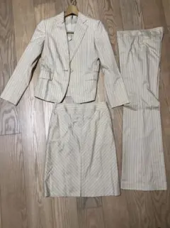 【美品】コムサデモード　スーツ3点　スカート、パンツ