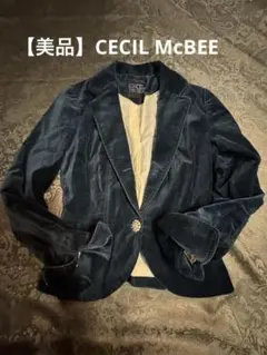 【美品】【CECIL McBEE】ベルベット テーラードジャケット