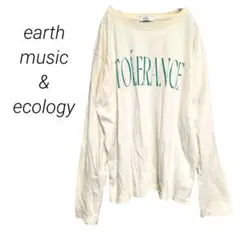【アースミュージック&エコロジー】長袖ロゴTシャツ 長袖カットソー アイボリー