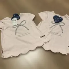 匿名配送女の子フリルLarecupピンク Tシャツ 90cm２枚セットまとめ売り