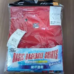Mizuno ベースボールシャツ S レッド 52LB13862