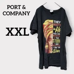 PORT & COMPANY 【XXL】グラフィックTシャツ ブラック