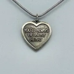 ハート型ペンダント ネックレス　メッセージチャーム