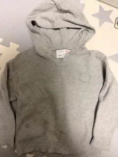 ZARA グレー フード付きパーカー 18-24ヶ月　92センチ