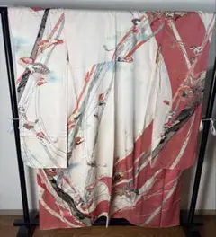 振袖　正絹　金彩　青海波　暈し　古典柄　花柄　太鼓　RT4