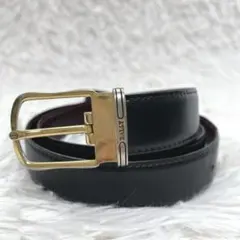 BALLY バリー ベルト レザー 本革 2way 黒/ボルドー ロゴのサムネイル