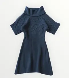 ジャスグリッティー ケーブル編み 2wayニットワンピース オフショル 半袖