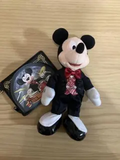 BBB ミッキーマウス ぬいぐるみバッジ ポーチ付
