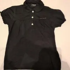 COMME CA ISM 襟付き半袖シャツ 130A 黒