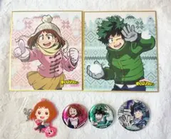 僕のヒーローアカデミア ヒロアカ ミニ色紙 緑谷出久 麗日お茶子
