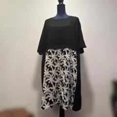 LuLuDoLce ルルドルチェ✨ 花柄刺繍　変形ワンピース　大きいサイズ