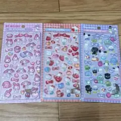 キャラクターぷっくりシール3枚セット