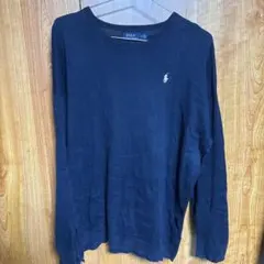 ラルフローレン　ロンT ネイビー　古着　used PIMA COTTON