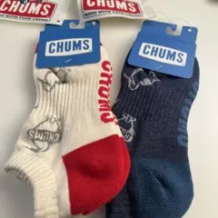 チャムス　アンクルソックス　ホワイト、ネイビー2点セット
