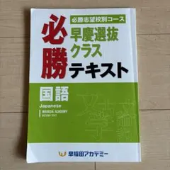 早稲アカ2025年度 早慶選抜クラス必勝テキスト中3国語 - メルカリ