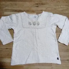花刺繍 長袖カットソー　110センチ