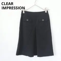 クリアインプレッション】スカート ウールブレンド 裏地付き オフィス カジュアルのサムネイル
