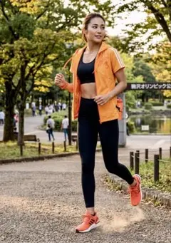 【万国旗タグ】adidas 半袖 ジップパーカー　オレンジのサムネイル