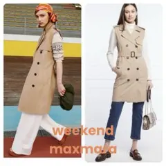 MaxMara WEEKEND ベージュ トレンチコート　ジレ　36のサムネイル