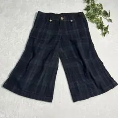 CUBE SUGAR チェックパンツ キュロット コットン100% Sサイズ