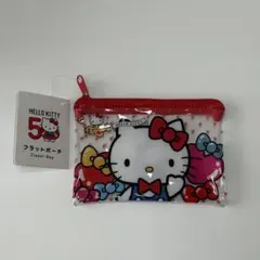 ハローキティ　ダイソー　フラットポーチ