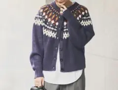 coen もちふわキュウシン編み2WAYニット ネイビー　Mサイズ　匿名