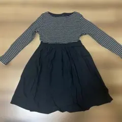 UNIQLO ボーダー長袖ワンピース 120