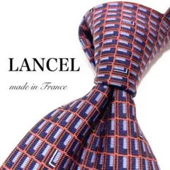 【極美品】 LANCEL 総柄 ネクタイ ネイビー オシャレ シンプル 綺麗めのサムネイル