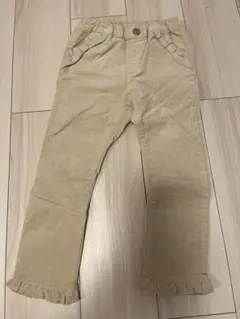 アプレクレール　アイボリーフリル裾 ロングパンツ 120cm