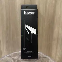 新品　山崎実業 Tower マグネット布巾ハンガー ブラック　黒　02457のサムネイル