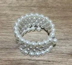 ホワイトパール 多層ブレスレット