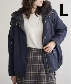 ikka　イッカ　ボアライナー付き　マウンテンパーカー　ネイビー　L